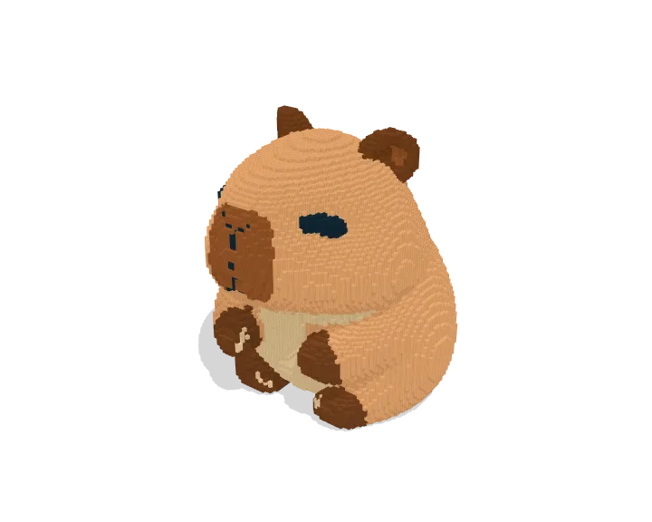 Round Bear brick model