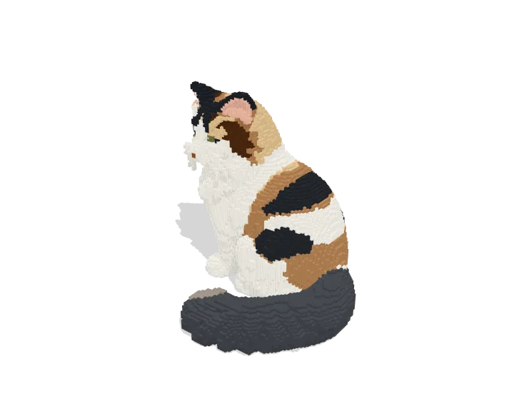 Calico Cat brick model