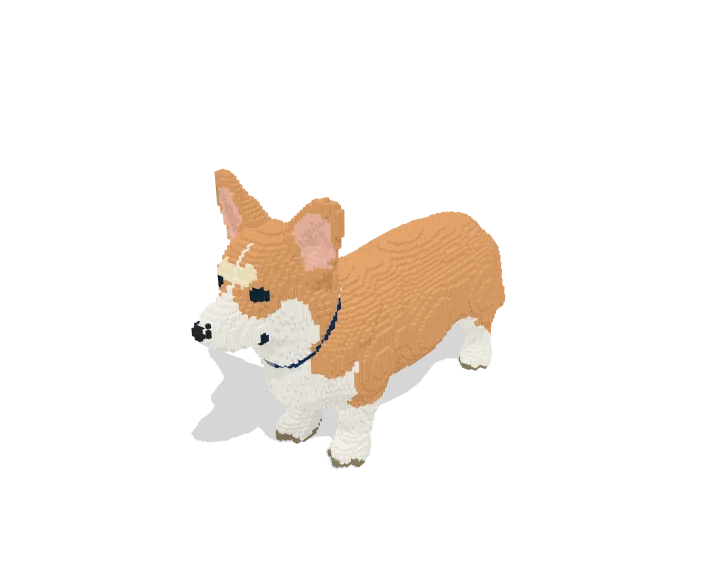 Corgi Puppy brick model