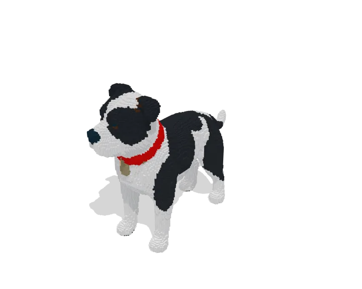 Black-and-White Dog brick model