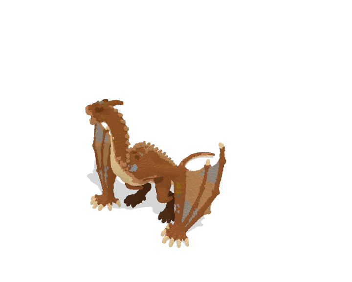 Brown Dragon brick model
