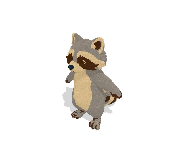Raccoon brick model
