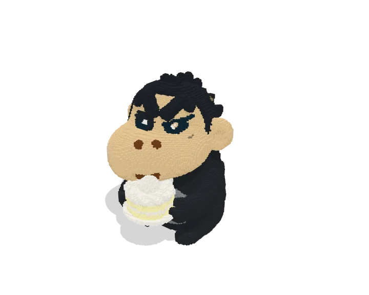 Stylised Gorilla brick model