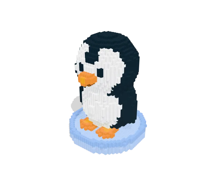 Little Penguin brick model