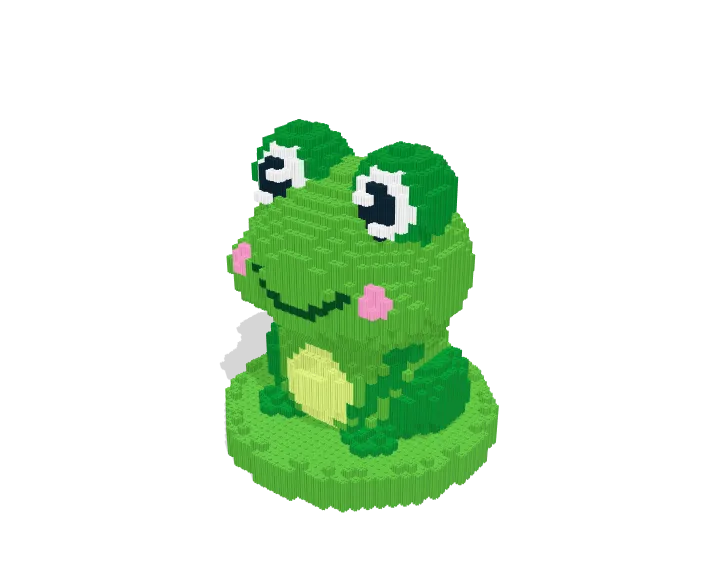 Sitting Frog brick model