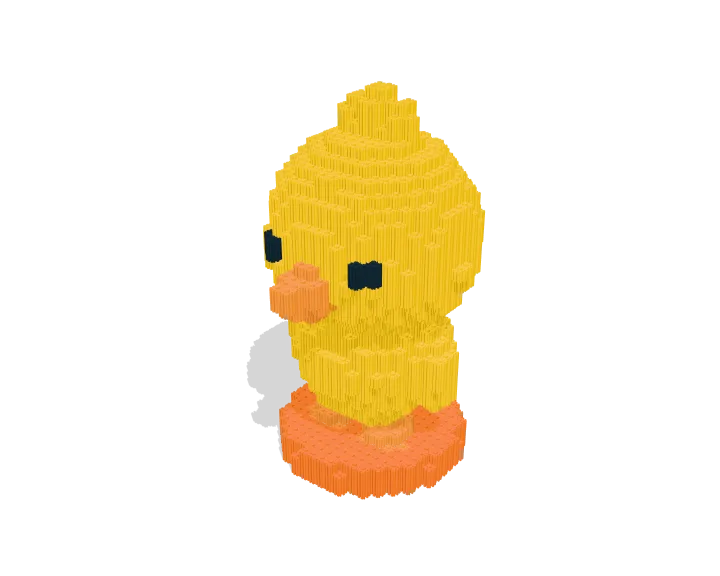 Little Yellow Chick brick model
