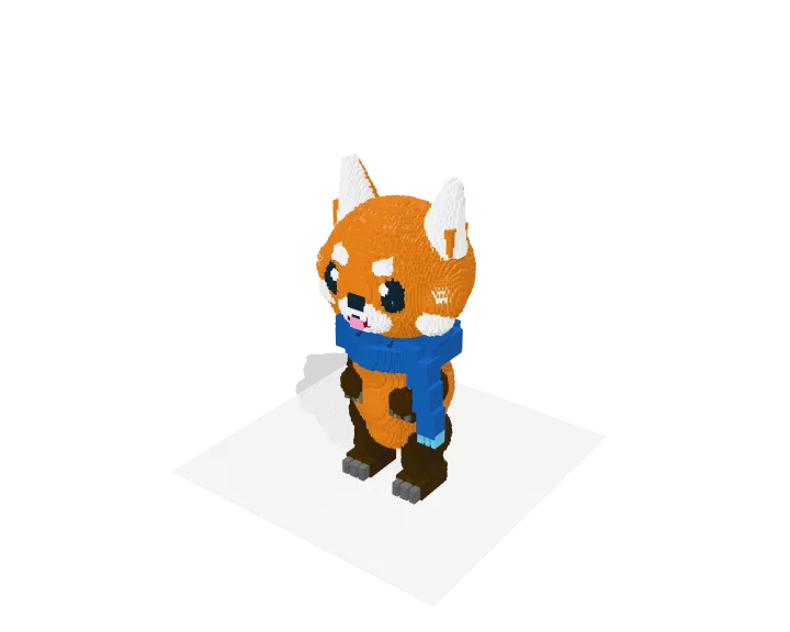 Red Panda with Scarf brick model