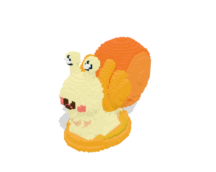 Orange Snail brick model
