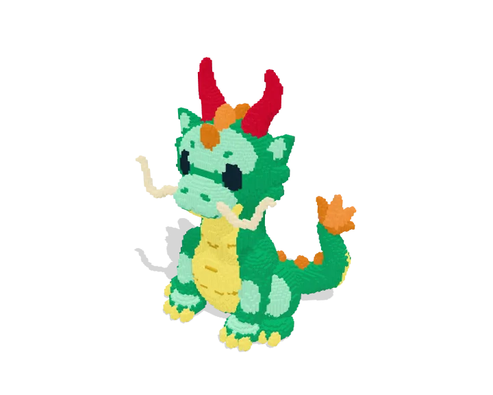 Little Asian Dragon brick model