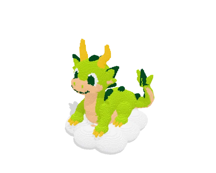 Dragon over the Clouds brick model