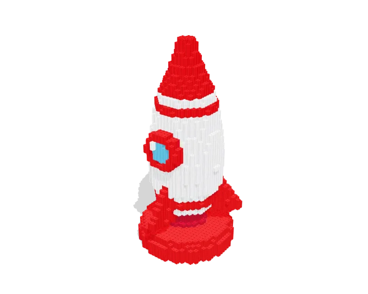 Toy Rocket brick model