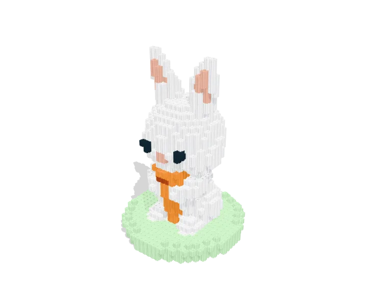 Bunny with a Carrot brick model