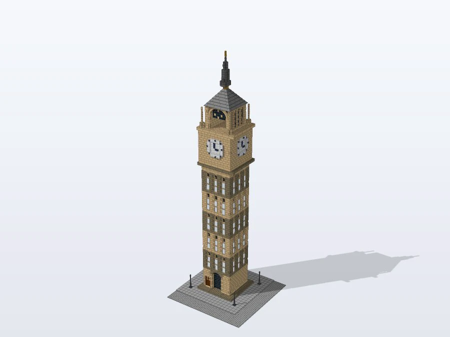London Elizabeth Tower from the front right